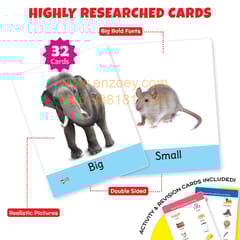 OPPOSITES Flash Cards for Kids (32 Cards) Fun Learning Toy for 2-6 years