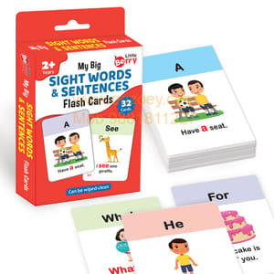 SIGHT WORDS & SENTENCES Flash Cards for Kids (32 Cards) Fun & Early Learning