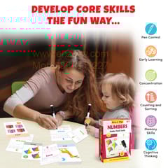 NUMBERS Write & Wipe Jumbo Flash Cards (With Marker Pen) for Kids 2+ Years