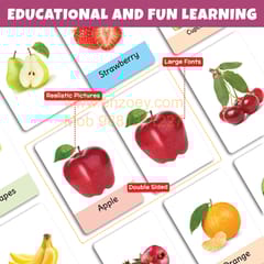 My First Fruits Flash Cards for Kids (36 cards) - Fun Learning Game