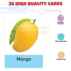 My First Fruits Flash Cards for Kids (36 cards) - Fun Learning Game