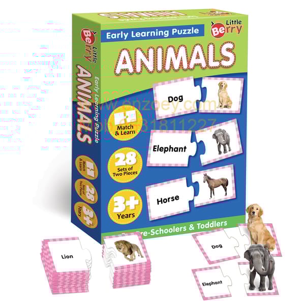Animals Early Learning Puzzle Game for Kids 2+ Years - Fun & Educational Toy