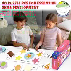 Shapes Puzzle Game for Kids: Play and Learn Puzzle with Activity Book