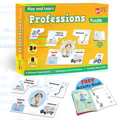 Professions Puzzle Game for Kids: Play and Learn Puzzle with Activity Book
