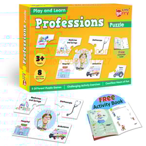 Professions Puzzle Game for Kids: Play and Learn Puzzle with Activity Book