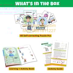 Professions Puzzle Game for Kids: Play and Learn Puzzle with Activity Book