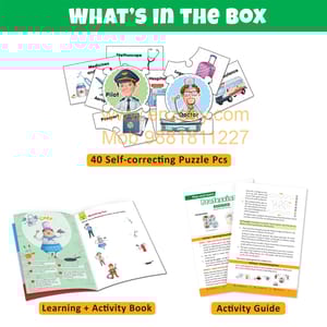 Professions Puzzle Game for Kids: Play and Learn Puzzle with Activity Book