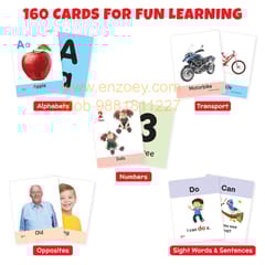 Big Flashcards for Kids (Set of 5): ABC, Number, Transport, Opposite, Sight Word