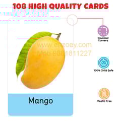 My First Flash Cards for Kids (Set of 3): Fruits, Vegetable & Animal - 108 Cards