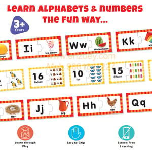 Alphabet and Number Early Learning Puzzles for Kids - Educational Toy