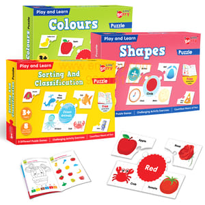 Shape, Colour, Sorting & Classification Puzzle Combo For Kids With Activity Book