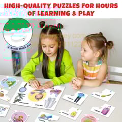Professions & Life Cycle Puzzle Combo For Kids With Activity Books