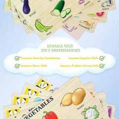 Wooden Puzzles Learning Toy Educational Gift for Baby Toddlers