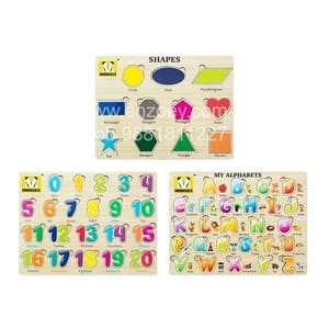 Wooden Puzzles Brain Teasers Toy Educational Gift for Baby Toddlers Kids(Set of 6)