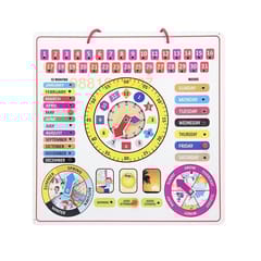 Wooden Puzzle with Knobs Educational and Learning Toy for Kids (Solar System, Calendar & India MAP)
