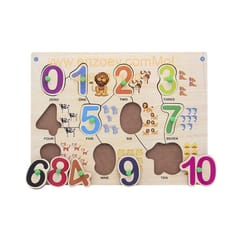 Wooden Puzzle with Knobs Educational and Learning Toy for Kids (Number)