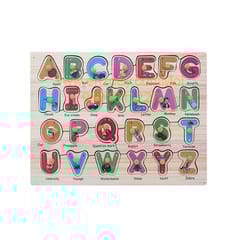 Wooden Puzzle with Knobs Educational and Learning Toy for Kids (Alphabet, Fruits & Solar System)