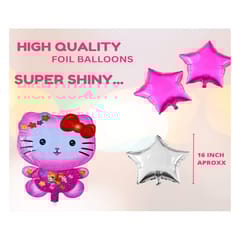 Hello Kitty Theme Foil Balloon Decoration for girls theme birthday party With Decoration service at your place