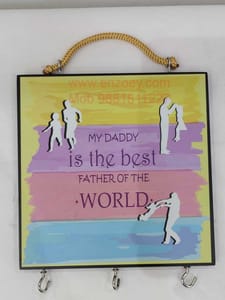 World's Greatest Dad Personalized Wooden Keyholder