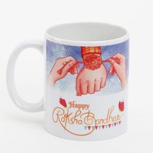Happy Rakshabandhan Personalized White Mug