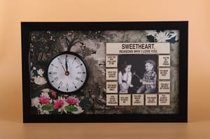 Sweetheart Reasons Why I Love You Wooden Clock , Home Decor
