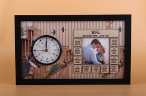 Wife Reasons Why I Love You Wooden Clock , Home Decor