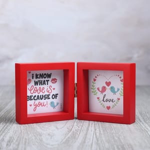 Red Mini Twin Photoframe  , Home Decor