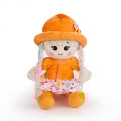 Doll Soft Toy Orange 45 Cm For Kids, Birthday ,Home Decor  , For Girl