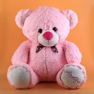 Beautiful Pink Teddy Bear with Pink Bow Soft Toy 50cm Home Decor , Soft Toy For Kids , Birthday, Anniversary.