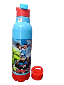 Avengers Steel Iceberg Insulated Bottle-550 ml with Free Cap Inside Steel Inner for Kids Keep Warm & Cold for Long Time