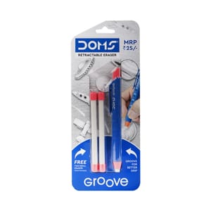 DOMS RETRACTABLE ERASER WITH 2 REFILL STICKS