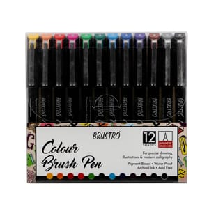 COLOUR BRUSH PEN (12 SHADES)