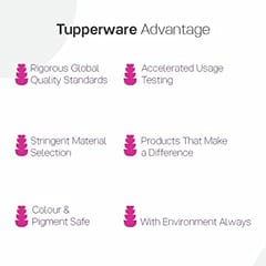 Tupperware - 1400 ml, 700 ml, 500 ml Plastic Utility Container (Pack of 3, Multicolor) , Kitchen Accesories