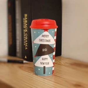 Merry Christmas & Happy New Year sipper & Coffee cup - Christmas Gift Set of 1