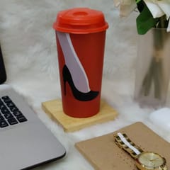 Designer Cup by Chirpy Cups with coffee & sipper lids -Who Is Going To Stop Me ? set of 1 (475ML)