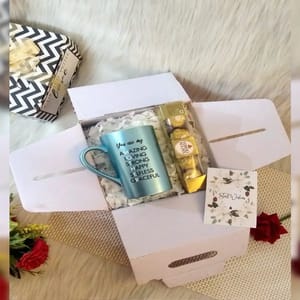 "Just For You Mom Box"-One unbreakable tall mug,one sustainable coaster,ferrero rocher,Greeting card For Festive gift