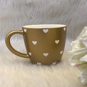 Valentine special mug - Gold Set of 1 (300ML) For Festive gift
