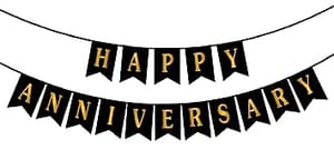 50th Happy Anniversary Balloon Decoration ,Decoration Theme-Black & Pink , Happy Anniversary Decoration Service At Your Door-Step, (50th Anniversary Decoration)
