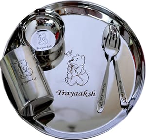 Customized Thali Set With Name And logo on it , it's Perfect Gift For Kids & Adults ,Make Personalized Gift For Your Love Ones