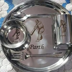 Personalized Gift For Your Love Ones Dinner Set , With Name And logo on it ,It's Perfect Gift For Boys ( Cartoon Printed )