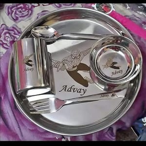 Personalized Gift For Your Love Ones Dinner Set , With Name And logo on it ,It's Perfect Gift For Boys ( Cartoon Printed )