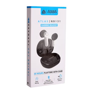 White Aroma Atlas Wireless Earbuds Control your music and calls with the tap of a finger