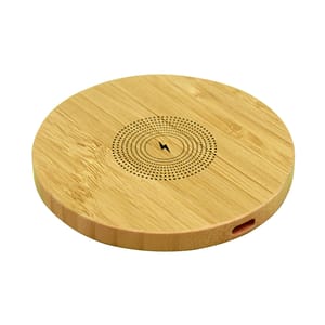 EVM Enwood Wireless Charger with an original bamboo wood design that gives it a natural style and combines technology with nature