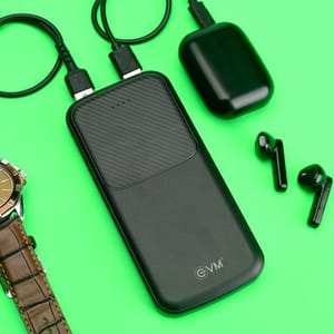 EVM Black Encharge Pro 10000 mAh Powerbank provides handy support to your devices