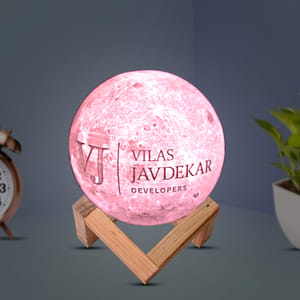 Customized 3 Color Moon Lamp With Stand (15cm) made by innovative 3D printing technology