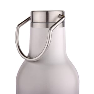 Completely Hassle Free and Spill Free, Rust proof 500ml White Double walled Vacuum insulated stainless steel Bottle With Steel handle For Corporate Gifting