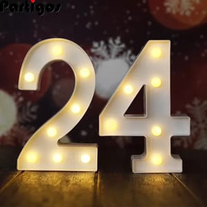 24th Happy Birthday Balloon Decoration With Led Light , 24th Happy Birthday Decoration Service At Your Door-Step