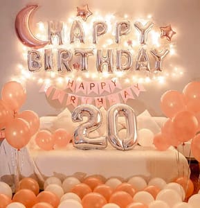 20th Happy Birthday Decoration,20th Happy Birthday Decoration Service At Your Door-Step