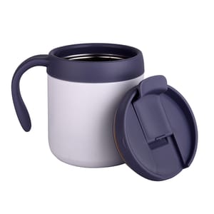 Stunning White 350ml Single wall Stainless steel Vacuum Coffee Mug Ideal for coffee, tea, juice, milk