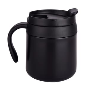 Stunning Black 350ml Stainless steel Single wall Vacuum Coffee Mug BPA-free  Ideal for coffee, tea, juice, milk
